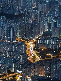 High density of residential area in Hong Kong