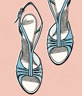 Human Foot Prints: High-heeled sandals