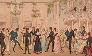 Prints of circa 1825: High-living young gentlemen Tom and Jerry sporting a toe amongst the Corinthians at Almacks in the West. Highest Life in London, drawn and engraved by Robert and George Cruikshank A Master Illustrator’s Satirical Vision of 19th-Century Britain: The High Life