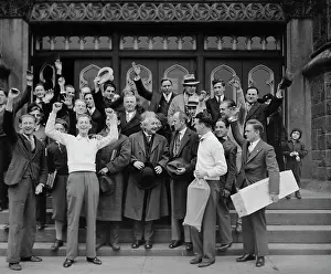 Teenage Boy Prints: High School Students Cheering Albert Einstein