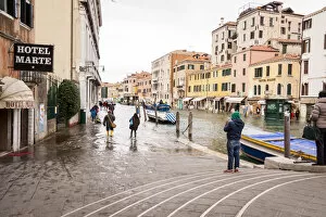 Images Dated 4th February 2015: High water or Acqu Alta in Venice, Italy