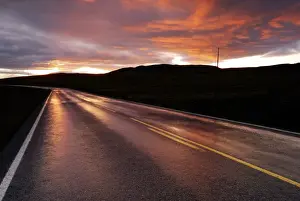 Ambiance Prints: Highway E51 at sunrise, Norway, Europe