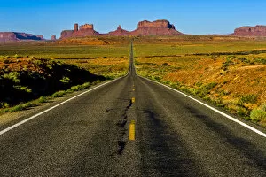Highway through Monument Valley, Arizona, USA