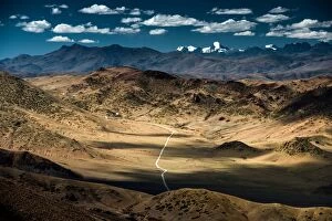 Highway at Tibetan plateau