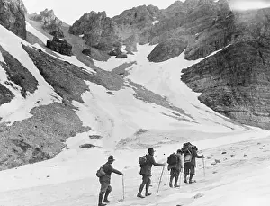 Hikers in Canadian Rockies