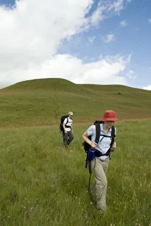 World Heritage Site Gallery: Hikers Walking Through Long Grass