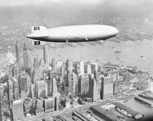 Swastika Prints: Hindenburg Flying over Lower Manhattan