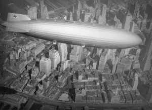 Swastika Prints: Hindenburg Flying over Manhattan