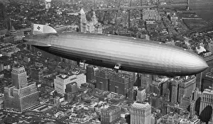 Hindenburg Hovering Over New York