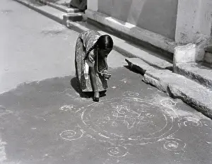 Good Luck Prints: Hindu Girl Drawing Design