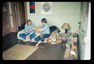 Two Hippies in Their Apartment