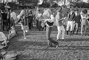 Hippies Dancing on Lawn