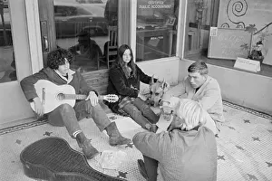 Storefront Prints: Hippies Sitting in Doorway