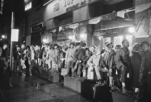 Hippies Waiting in Line