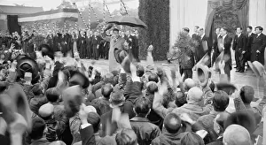 Hirohito Prints: Hirohito Holding Umbrella
