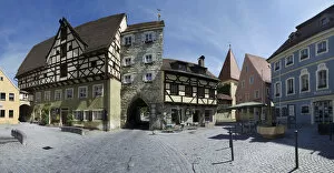 Historic centre of Berching, Upper Palatinate, Bavaria, Germany, Europe