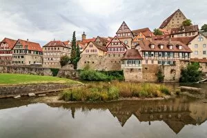 Townscape Gallery: Historic centre of SchwAÔé¼bisch Hall on the Kocher River, Baden-WAOErttemberg, Germany