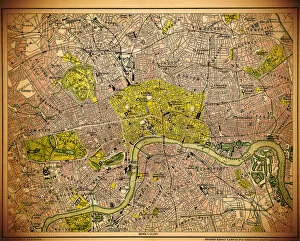 Urban Road Gallery: Historic map of London