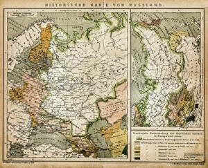 Images Dated 29th January 2016: Historic map of Russia