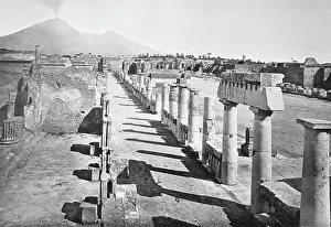 Barrenness Prints: Historic photo (ca 1880) of Pompeii