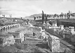 Archeological Prints: Historic photo (ca 1880) of the ruins of Pompeii