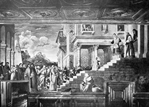 Artists Prints: Historic photo (ca 1880) of the visit of Mary