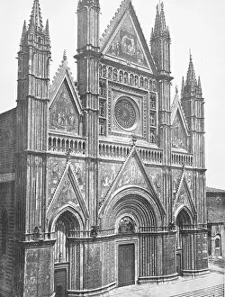 Catedral Prints: Historic photograph (c. 1880) of Orvieto