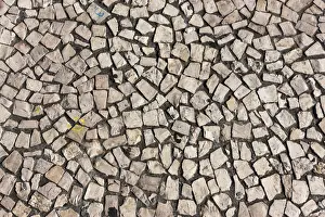 Side By Side Prints: Historic stone paving in the historic town centre of Funchal