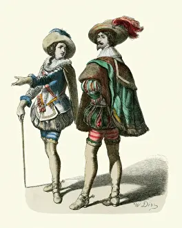 Historical fashions of France, 17th Century Cavaliers, Men