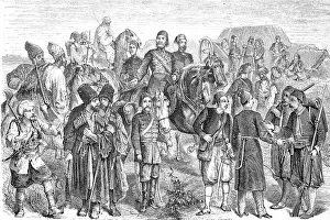 Military Affairs Prints: Historical illustration showing the uniforms of the Turkish army in 1875