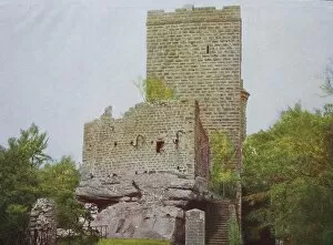 Fortification Collection: Historical photo around 1880 of Trifels Castle in the Palatinate, Germany, historical