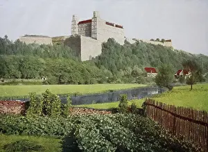 Fortification Prints: Historical photo around 1880 of Willibaldsburg Castle near Eichstaett