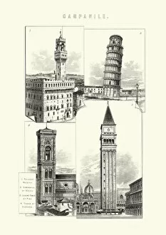 Images Dated 27th April 2016: History of Architecture - Campanile - Bell Towers