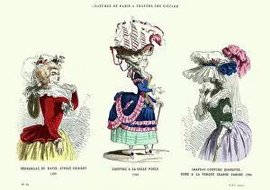 17th & 18th Century Costumes Collection: History of Fashion, 18th Century Costumes, Hats and Hairstyles