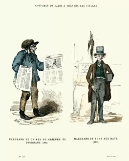 Images Dated 6th June 2017: History of Fashion Newspaper vendor and Rat-catcher