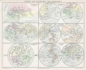 The history of geography map 1895
