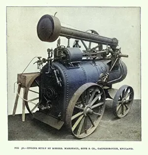 Prints of History of Steam engine, Industrial Revolution, Traction engine, Victorian, 19th Century, Vintage photograph, Marshall sons and co, Gainsborough Digital Vision Vector Prints: History of Steam engine, Industrial Revolution