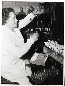 Test Tube Prints: H.J. Gardner Preparing Penicillin Tubes
