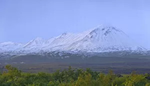 Volcano Collection: Hlidarfjall mountain, snow-covered, Skutustaoir, Northeastern Region, Iceland