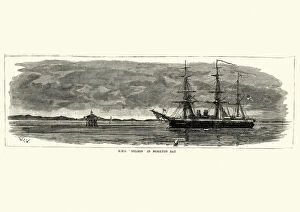 Images Dated 14th April 2019: H.M.S Nelson in Moreton Bay, Australia, 19th Century