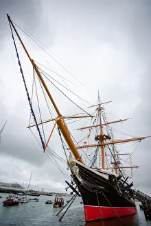 HMS Warrior 1860 docked by the Portsmouth Historic Dockyard