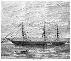 Images Dated 6th June 2011: HMS Warrior Engraving, 1878