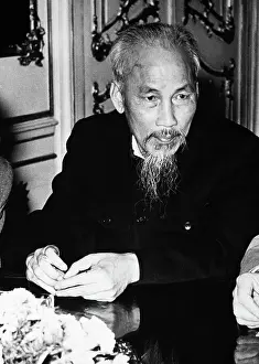 Goatee Prints: Ho Chi Minh at Table