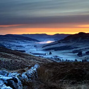 Hoar frost ice loch glenquaich winter Scotland