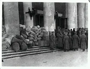 Bolshevik Prints: Hoarding Bags of Flour in Russian Police Station