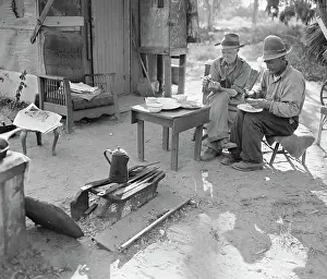 Santa Barbara Prints: Two Hoboes Sharing a Lunch