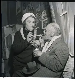 Two Hobos, Man And Woman, Talk, Smoke