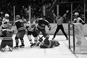 Hartford Prints: Hockey Goalie Blocking Shot