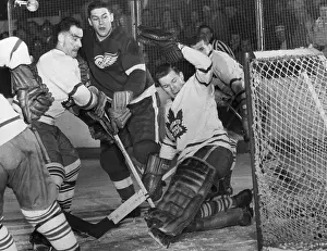 Hockey Players in Cluttered Action