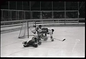 Grenoble Prints: Hockey Players Tumbling over Each Other